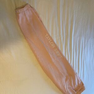 Taylor Swift Lover Valentine's Day Pink Embroidered Sweatpants L Sold Out